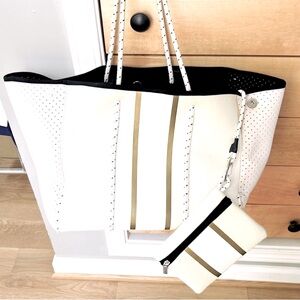 Neoprene Tote with matching detachable wallet